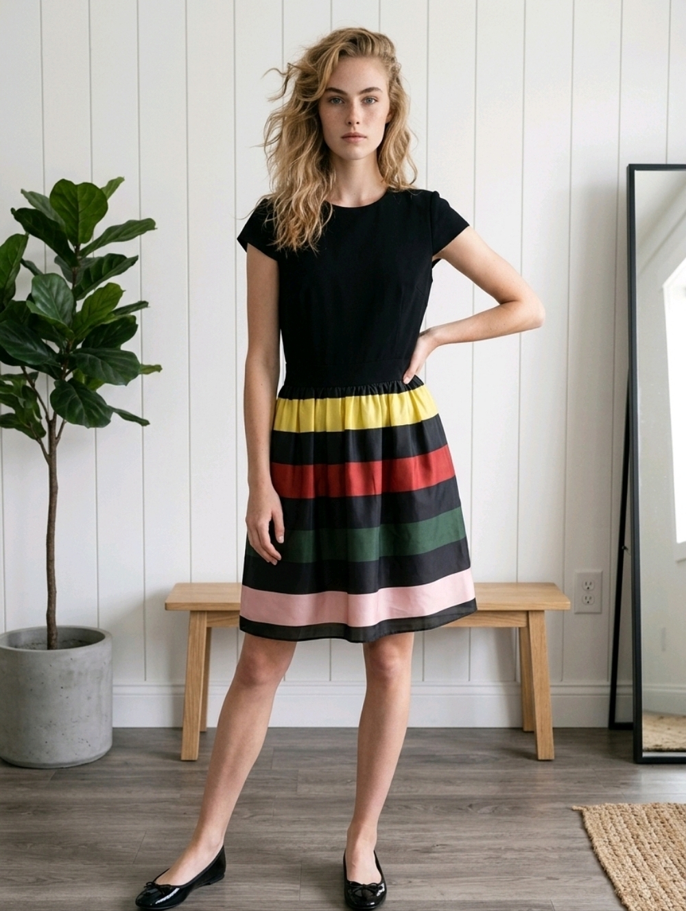 Ted Baker Women's Striped Dress Size 3  US(8)